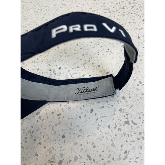 Titleist FJ Golf Pro V1 Navy Embroidered Adjustable Sun Visor Cap Old Money - Picture 6 of 6